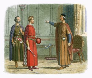 Le roi Édouard Ier menace le maréchal - James William Edmund Doyle