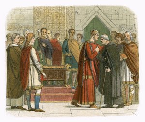 Le roi Guillaume Ier rend hommage aux chefs anglais - James William Edmund Doyle
