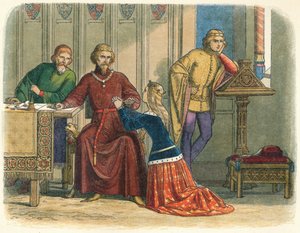 La reine Anne intercède pour Sir Simon Burley, 1388 - James William Edmund Doyle
