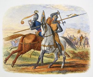 Robert le Bruce tue Sir Henry Bohun, Bataille de Bannockburn, Écosse - James William Edmund Doyle