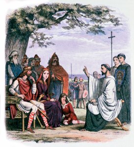 Saint Augustin prêchant au roi Ethelbert et à la reine Bertha - James William Edmund Doyle