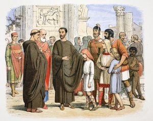 Saint Grégoire le Grand et les esclaves anglais à Rome, 590, 1864