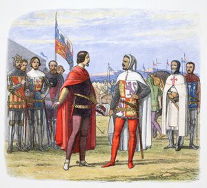 Le Prince Noir extorque une amnistie de Pedro le Cruel, Espagne, 1367 1864 - James William Edmund Doyle