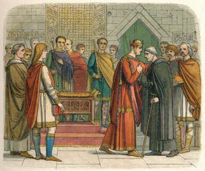 Le Roi rend hommage aux chefs anglais, vers 1066 - James William Edmund Doyle