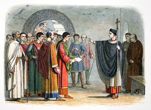 Thomas Becket interdit au comte de Leicester de prononcer une sentence contre lui - James William Edmund Doyle