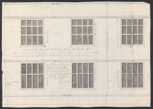 Cobham Hall, Kent : conception pour fenêtres - James Wyatt