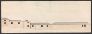 Cobham Hall, Kent : Élévation des écuries - James Wyatt
