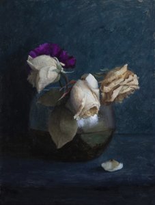Nature morte florale sombre