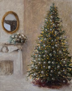 Une cheminée de Noël élégante