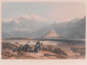 Vue de Bala Hissai et de la ville de Kaboul, avec les cantonnements britanniques depuis la colline de Ba Marco