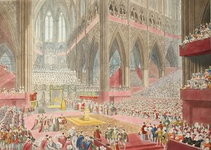 Le Couronnement de Sa Majesté, George IV: Pris au moment de la reconnaissance, pub. 1822 - James after Stephanoff