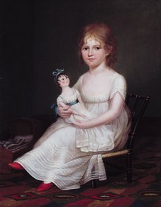 Une fille tenant une poupée - James the Elder Peale