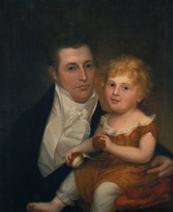 Portrait du Dr. Samuel Simes et de sa fille, Mary Jane - James the Elder Peale