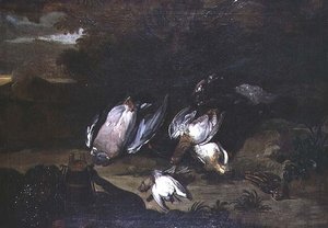 Nature morte de gibier mort