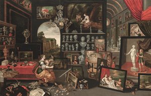 Allégorie de la vue (huile sur toile) - Jan (follower of) Brueghel