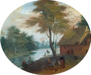 Scène de rivière - Jan (follower of) Brueghel