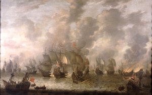 La Bataille de Scheveningen, 31 juillet 1653, vers 1654 - Jan Abrahamsz. Beerstraaten