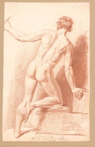 Nu masculin debout, vu de dos (3e prix 1811) - Jan Adriaan Antonie de Lelie