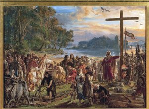 La christianisation de la Pologne, 966 - Jan Alojzy Matejko