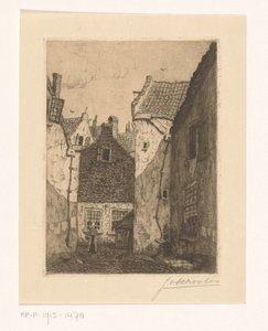 Cour intérieure - Jan Antonius van Schooten (signed by artist)