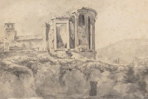 Vue du Temple de Vesta à Tivoli - Jan Asselijn (possibly)