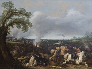 Le roi Gustave II Adolphe de Suède à la bataille de Lützen le 16 novembre 1632 - Jan Asselijn