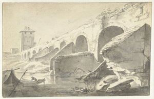 Ponte Molle à Rome (?) - Jan Asselijn