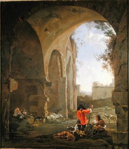 Chasseurs parmi les ruines