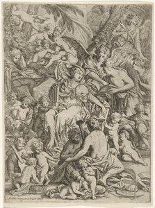 Sainte Cécile avec un orgue à la main - Jan Baptist Herregouts