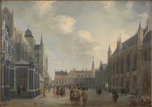 Place du Bourg à Bruges, 1672 - Jan Baptist van Meunincxhove