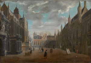 Place du Bourg à Bruges - Jan Baptist van Meunincxhove