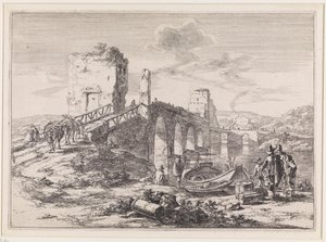 Paysage avec pont, le Ponte Molle - Jan Both
