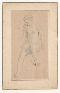 Femme nue assise