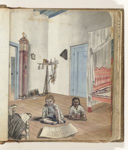 Chambre avec le fils Jantje et Bietja, une fille esclave - Jan Brandes