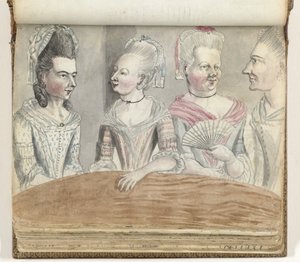 Quatre femmes à une table lors d