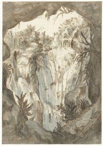 Cascade de Tivoli vue depuis une grotte - Jan Brueghel (I) (attributed to)