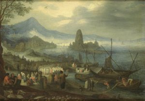 Le sermon sur la mer de Galilée - Jan Brueghel (I) (copy after)