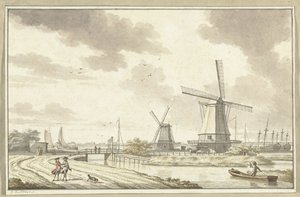 Vue sur Zandhoek, hors de Haarlemmerpoort à Amsterdam - Jan Bulthuis