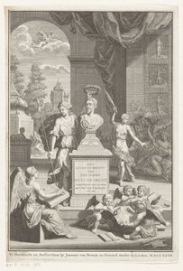 Buste de Hugo Grotius couronné par Victoria