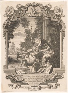Cartouche avec allégorie sur l