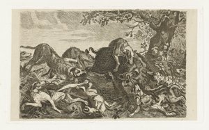 Chasse au sanglier avec des chiens - Jan Cassiers