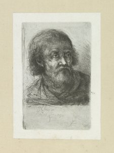 Homme barbu, vers la droite - Jan Chalon