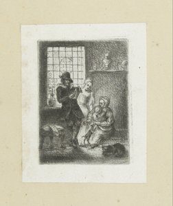 Intérieur avec une famille - Jan Chalon