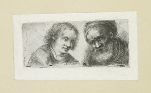 Jeune et vieil homme - Jan Chalon