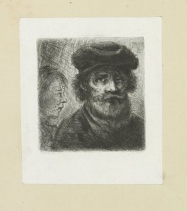 Jeune homme et homme barbu - Jan Chalon