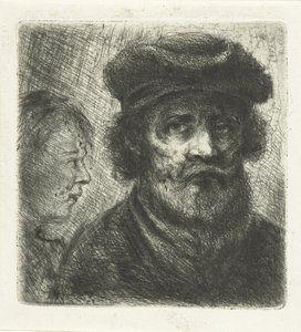 Jeune homme et homme barbu - Jan Chalon