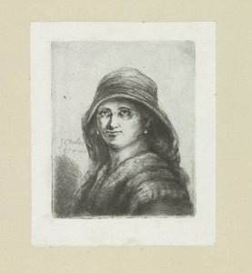Jeune femme avec capuchon - Jan Chalon