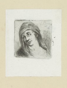 Jeune femme avec un foulard - Jan Chalon
