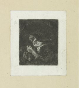 Homme à la lumière de la bougie - Jan Chalon