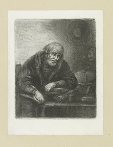 Vieil homme à son bureau - Jan Chalon
